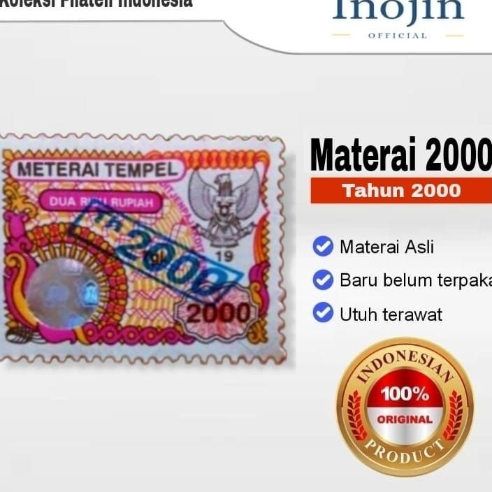 

KF7 Materai 2 Rupiah Tahun 2 Perangko Matrai Tempel Lama Asli Orinal