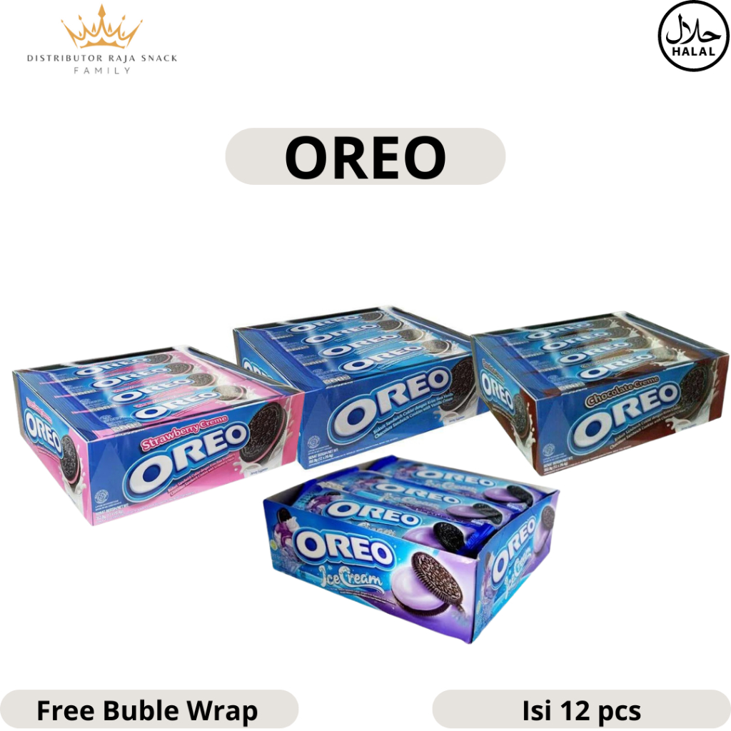 

Oreo Biskuit Varian Rasa 1 Box isi 12 pcs @38gram