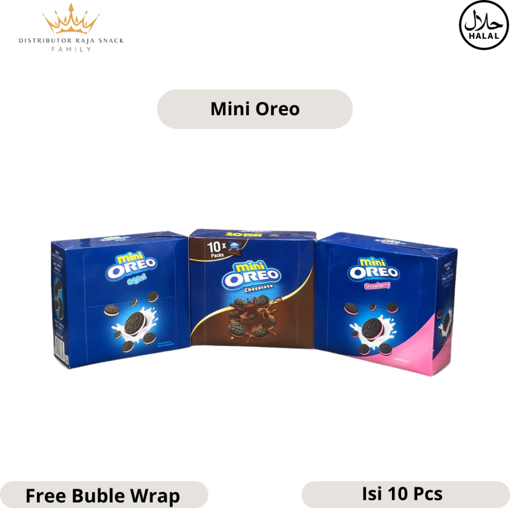 

Mini Oreo Biskuit Varian Rasa 1 Box Isi 10pcs @20.4g