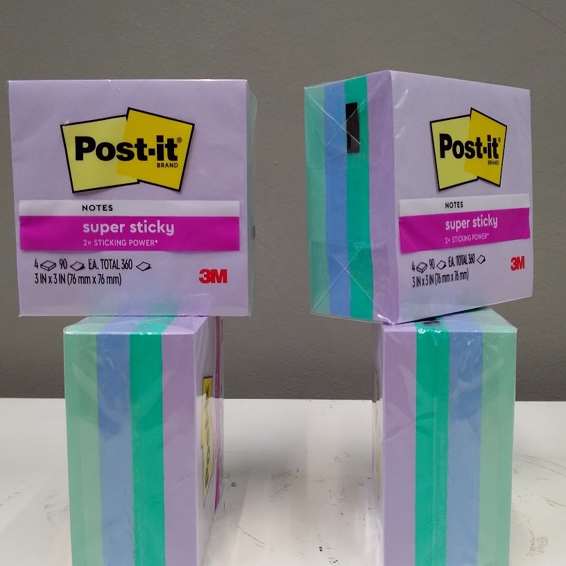 

KF7 3M Post It Sticky Notes 6544SSBLU Blue 3 inch x 3 inch