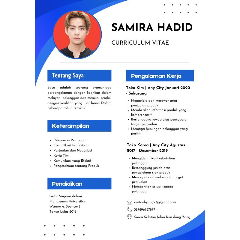 Jasa CV kerja & surat lamaran || Desain CV Lamaran kerja