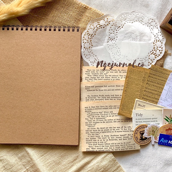 

KF7 SCRAPBOOK ALBUM A5ALBUM VINTAGE ALBUM FOTO AESTHETIC FREE SCRAPBOOK KIT