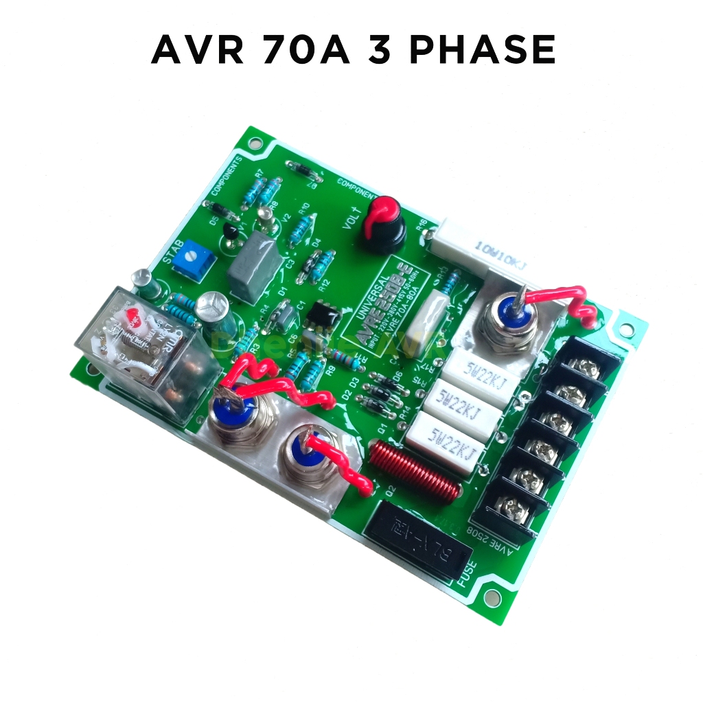 AVR GENSET UNIVERSAL 70A 3 PHASE KARBON BRUSSH / AVR Generator 70A 3 Phase AVR LOKAL