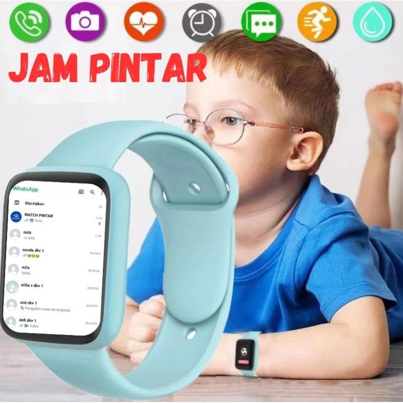 Jam Tangan Hp Pintar Android Smartwatch Anak Pria Wanita Dewasa Led Pelacak