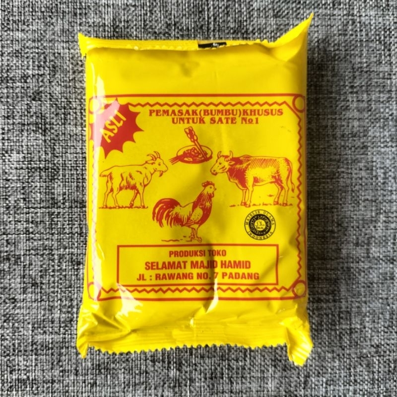 

Bumbu PEMASAK Khusus untuk SATE No.1 Asli Toko H. SELAMAT Padang 50gr sejak 1943