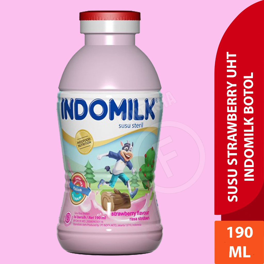 

INDOMILK SUSU UHT STRAWBERRY 190 ML BOTOL FANTASIA