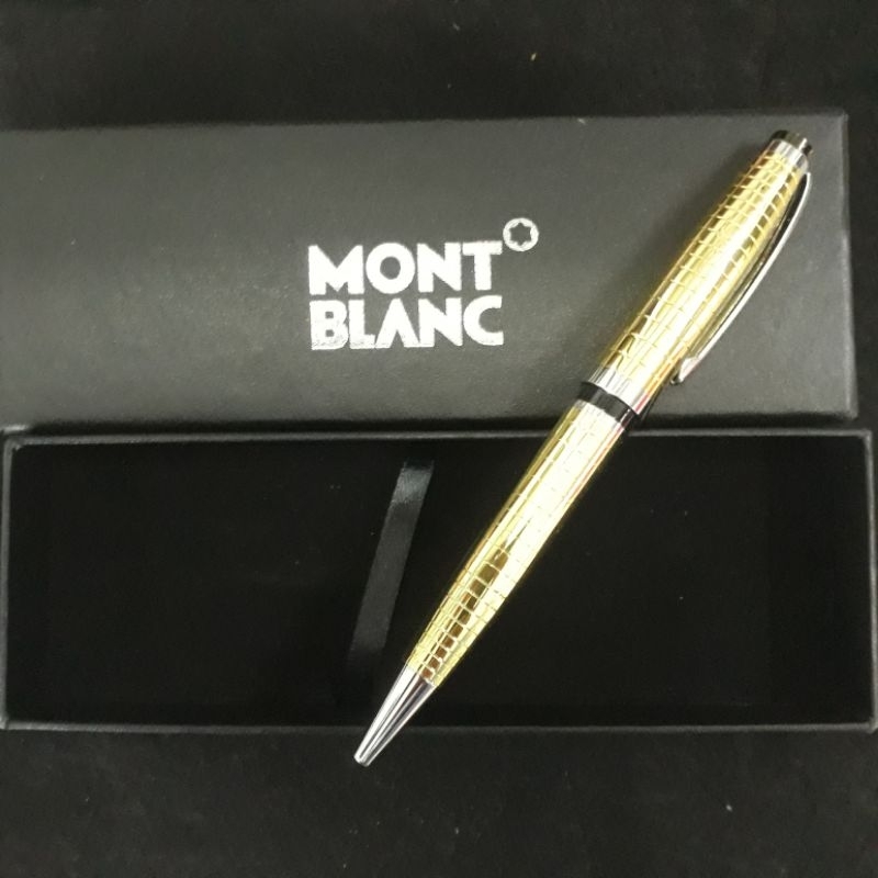 

Bollpoint Mewah Branded MONBLNC RB Gold Chrome Stylish