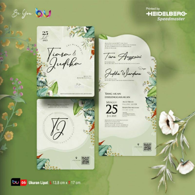 Undangan Cetak Murah Be You 01 , 02 , 03, 04, 05, 06