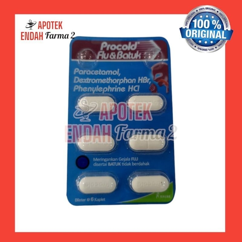 PROCOLD FLU DAN BATUK TABLET PERSTRIP DEMAM BATUK PILEK