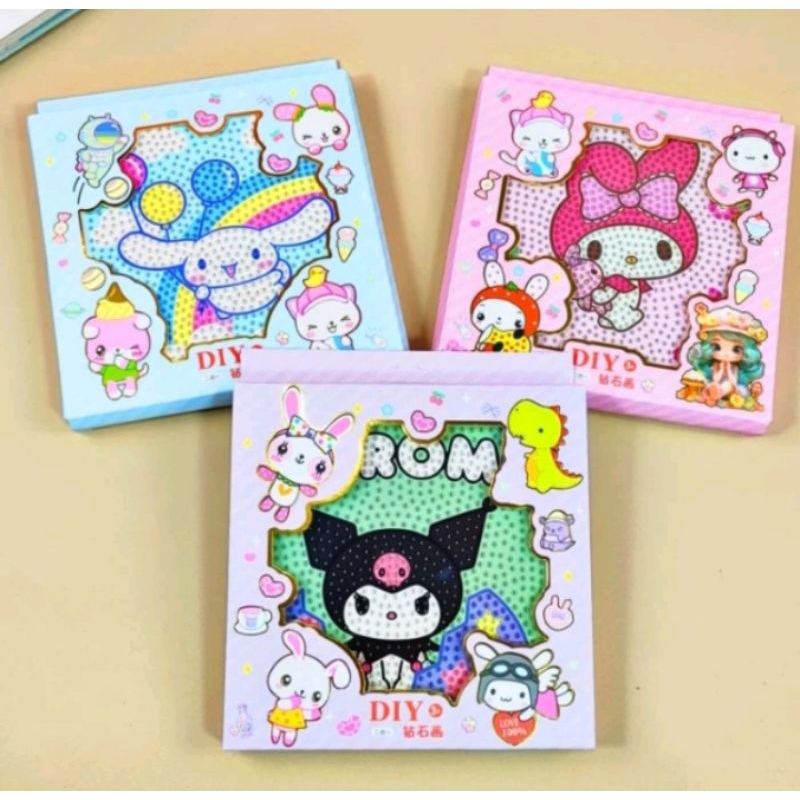 DIY diamond painting/Sanrio sticker diamond frame painting bingkai/diamond painting Sanrio karakter/