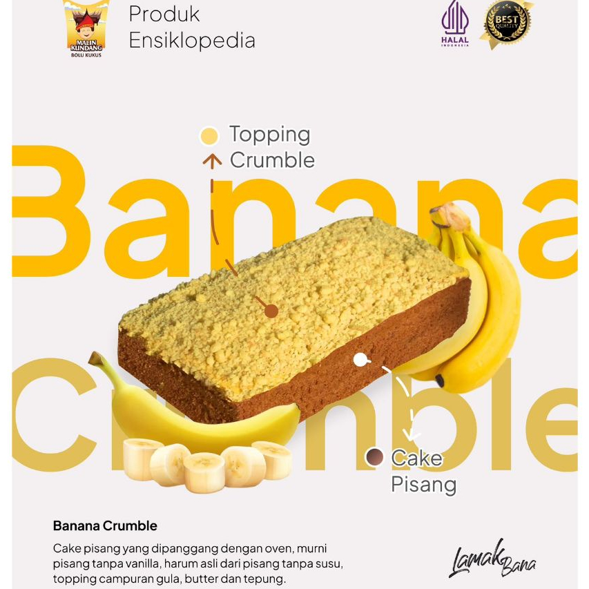 

Kue Bolu Banana Crumble asli lamak bana