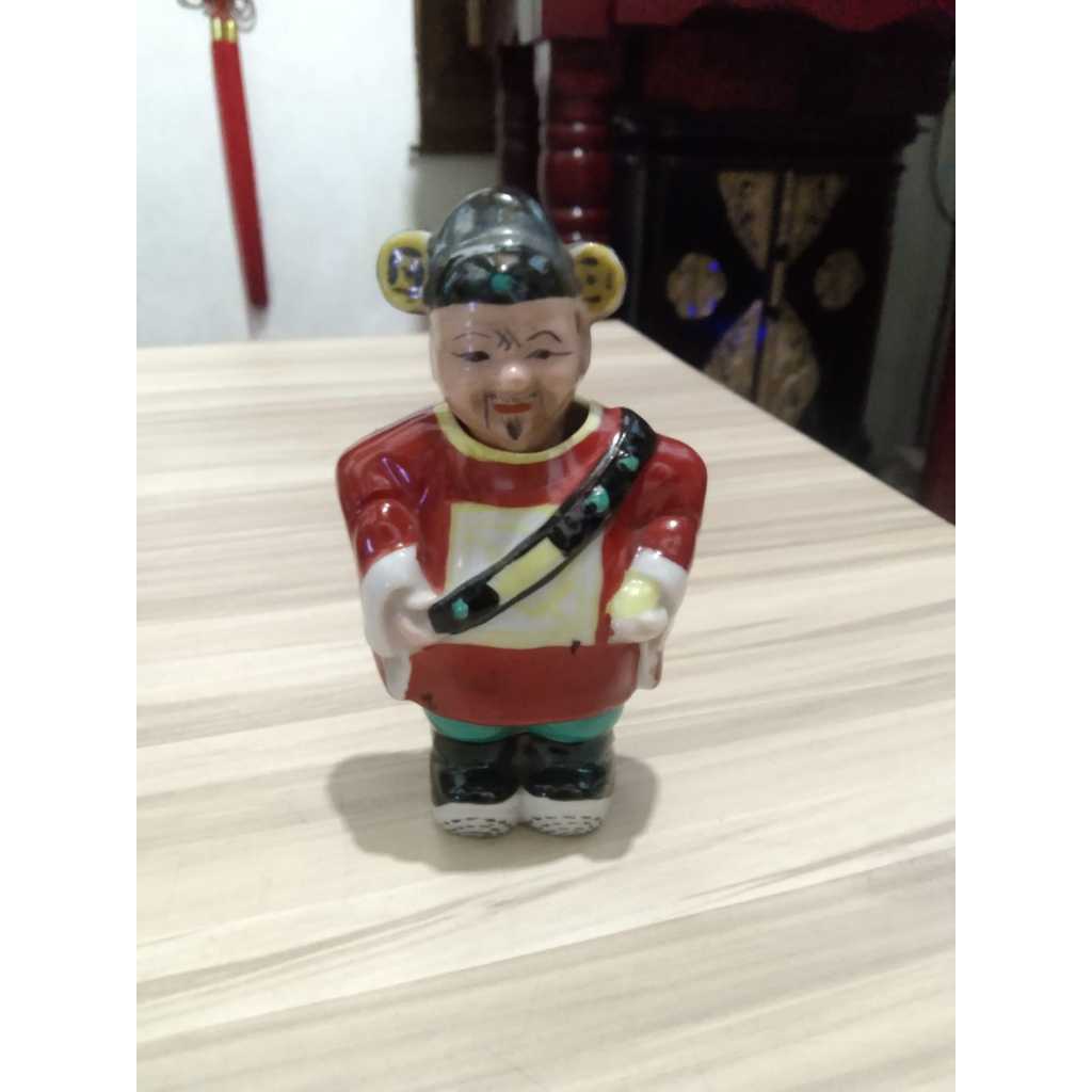 Patung Pajangan Kaisar Cina Keramik Kuno Jadul Antik