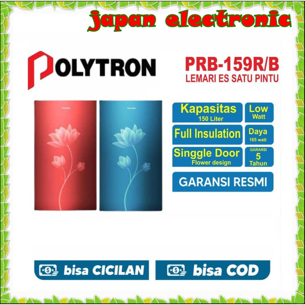 Kulkas 1 Pintu murah Polytron PRB-159 / Kulkas Polytron PRB159 murah promo