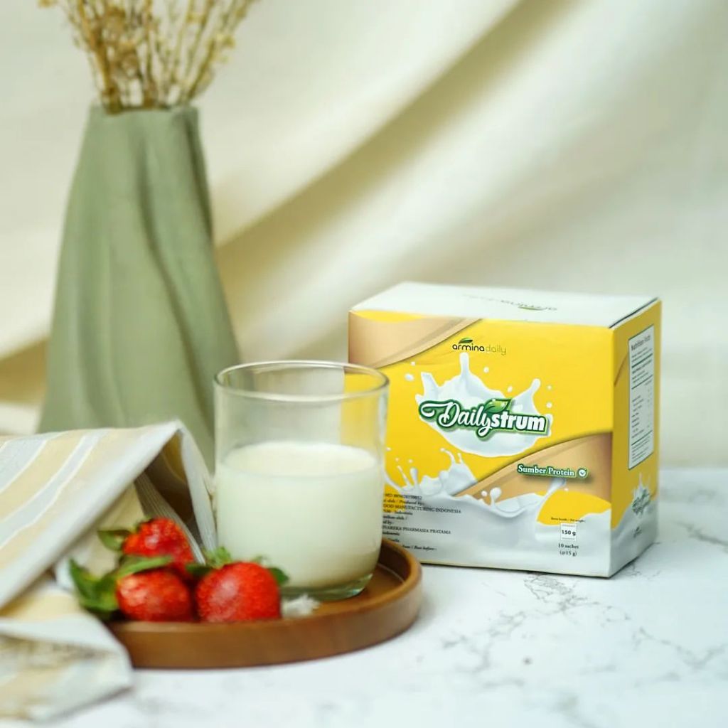 

DAILYSTRUM 100% Original 1 Box (10 Sachet) | Susu Kolostrum | Colostrum Milk | Susu Bubuk