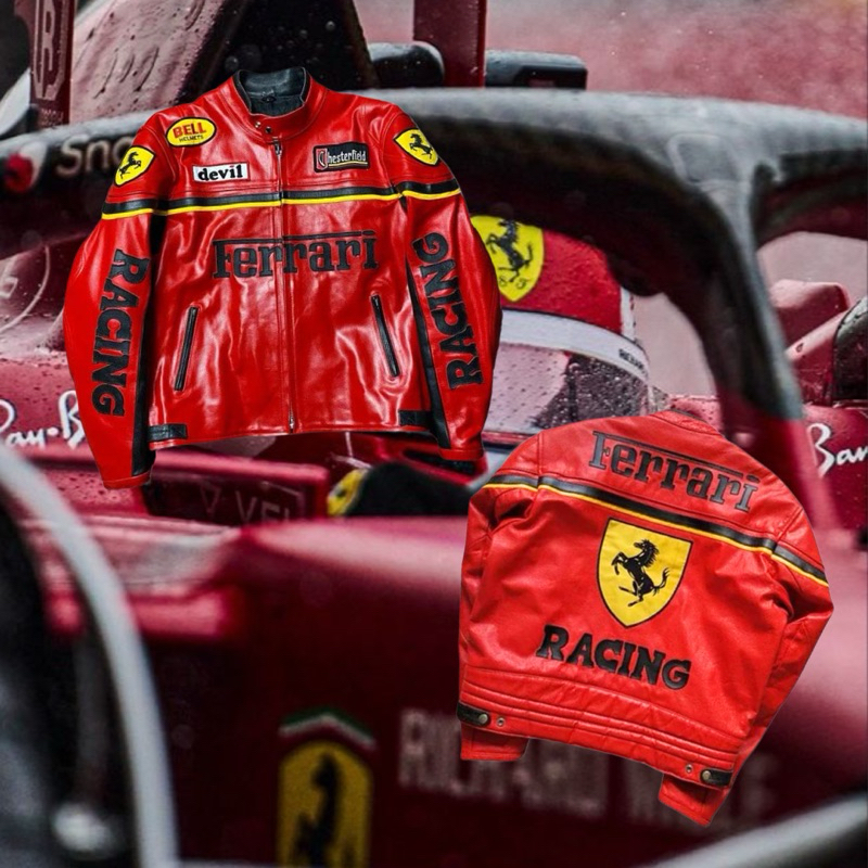 IAMYOURQL - Ferrari F1 race Jacket Leather