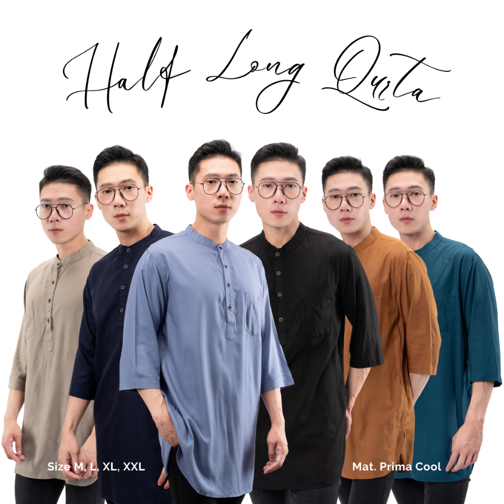 kemeja koko kurta kemeja kurta pria half long kurta