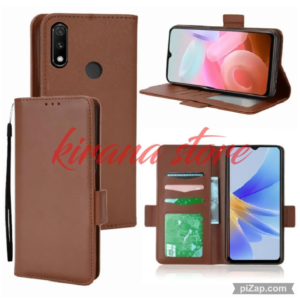 Case Dompet Hp Realme 3 Pro Flip Case Flip Dompet Casing HP Flip Kulit Case Wallet Leather Cover