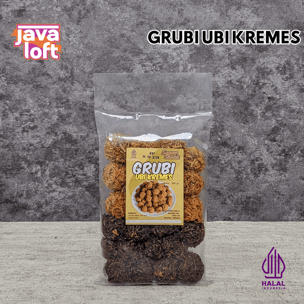 

Grubi Ubi Kremes Super Snack Cemilan Keripik Ubi Gula Merah Khas Magelang Manis Renyah