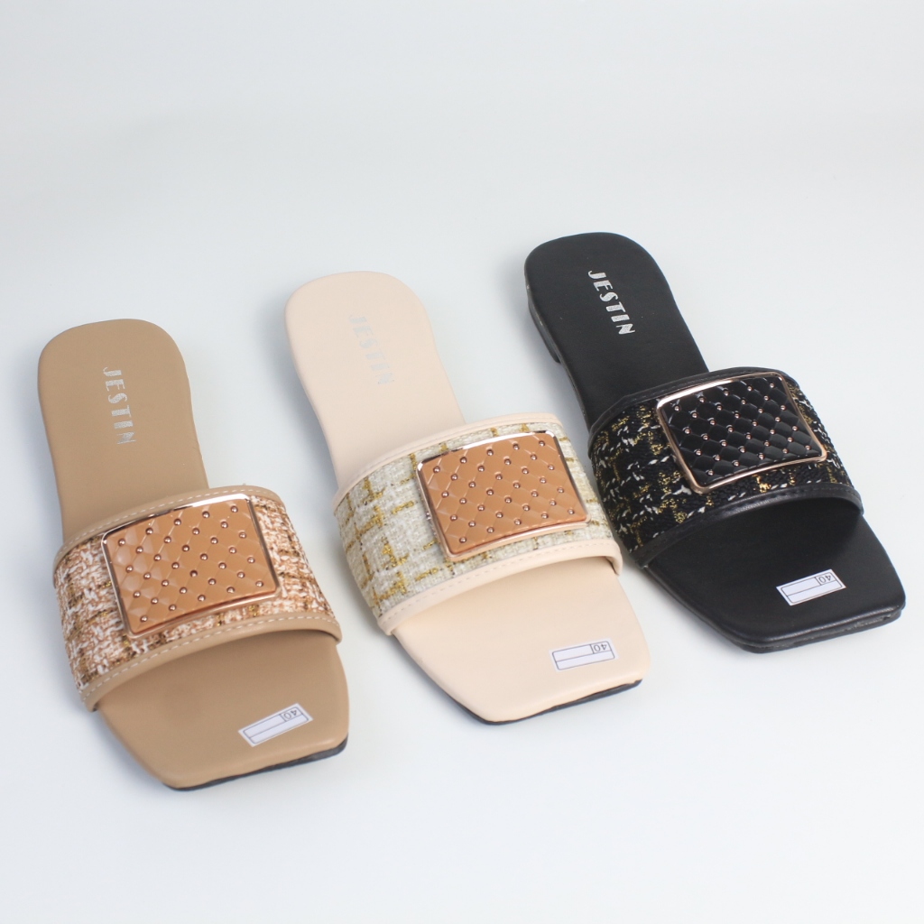 Sandal Slop Wanita Korean Sandal Wanita Slip On Sandal Teplek Wanita Sandal Flat Wanita