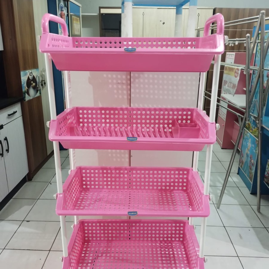 RAK PIRING / LEMARI DAPUR / RAK SAYUR UTK JUALAN / DISPLAY TOKO BAHAN PLASTIK SERBAGUNA NAIBA COMBO 