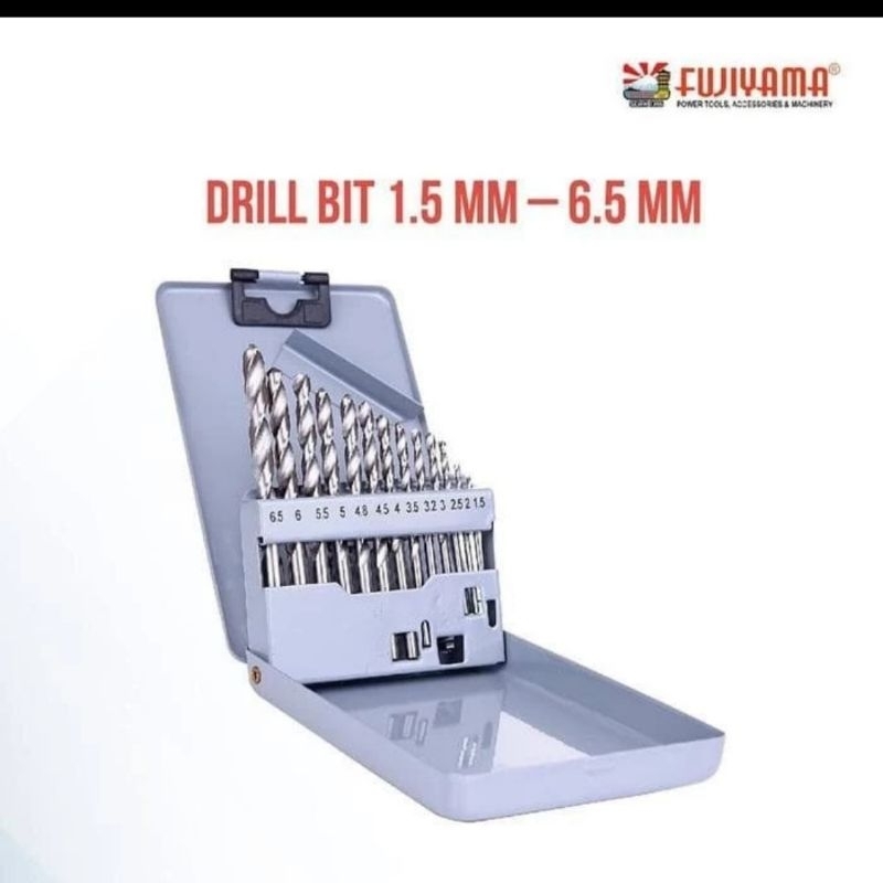 Fujiyama Mata Bor Set Besi dan Kayu HSS 13pc Drill  Bits Fujiyama