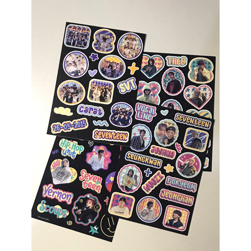 

Sticker Seventeen Laminasi Gliter