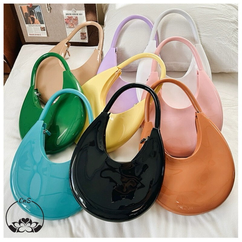 CnS 025 Jelly bag / jelly moon bag / fashion bag / like melissa / jelly premium bag