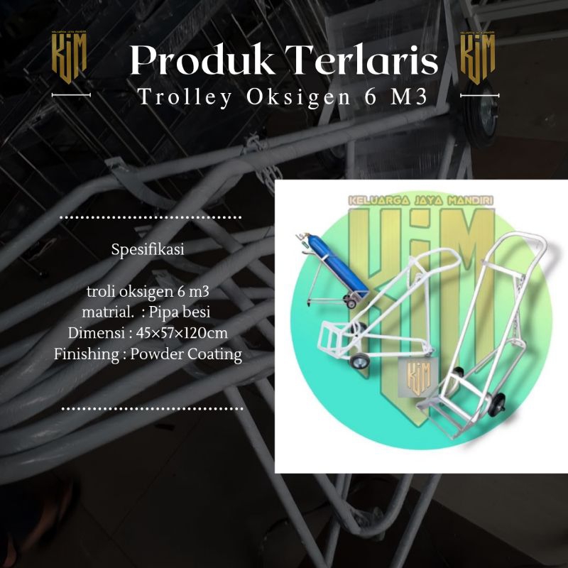 trolly oksigen 6m3 besi