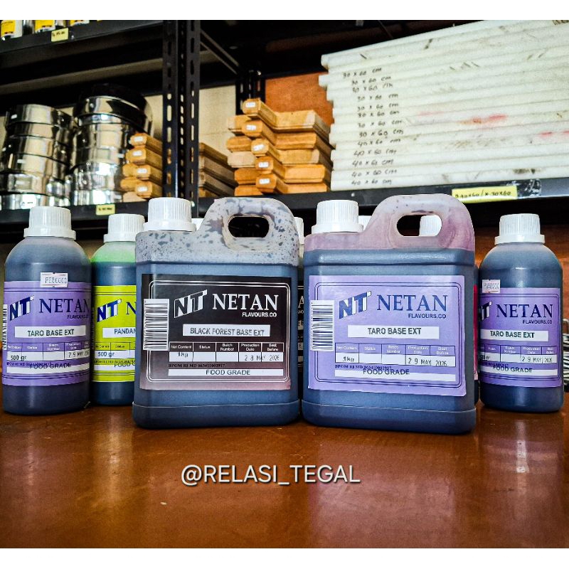 

NT Netan Black forest Base Ext 1kg/Taro Base Ext 1kg/martabak/varian warna
