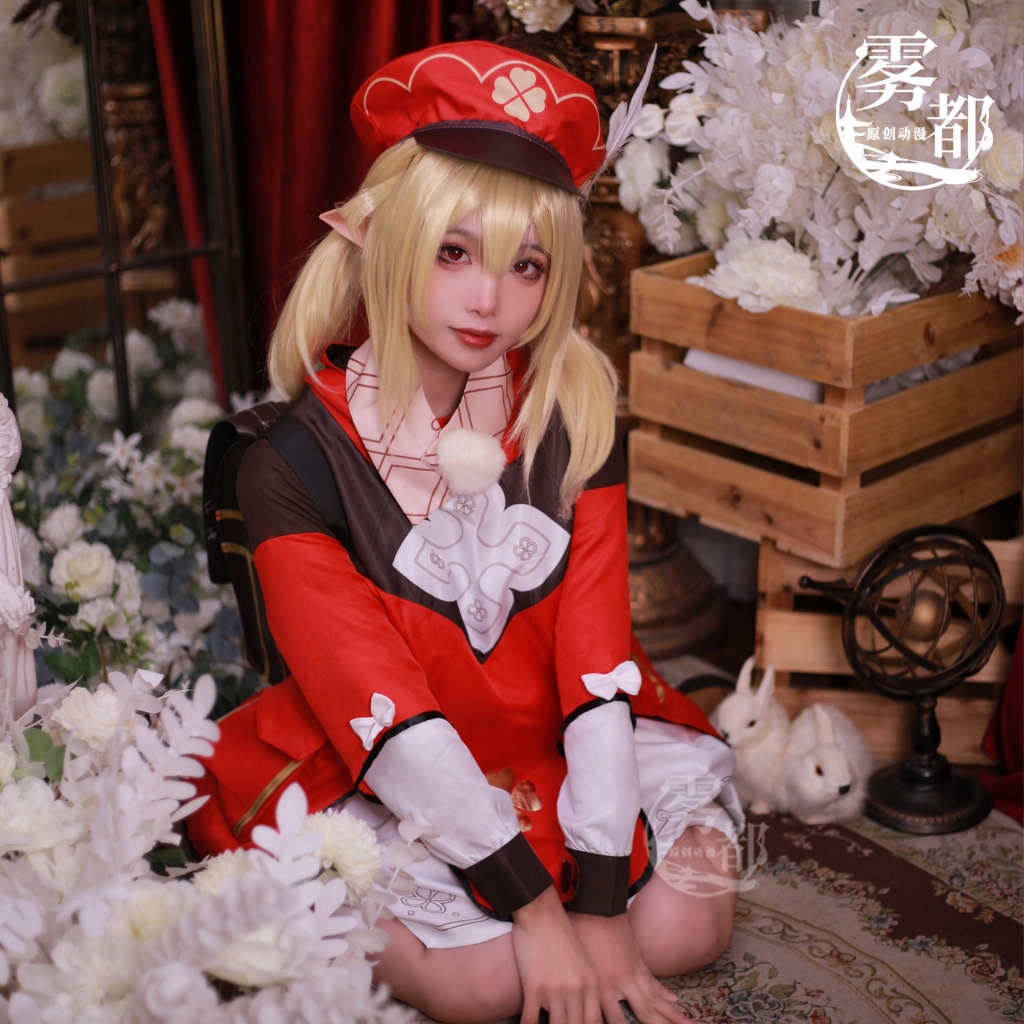 【wudu】 Genshin Impact cosplay Klee cosplay costume and Klee wig / Klee shoes