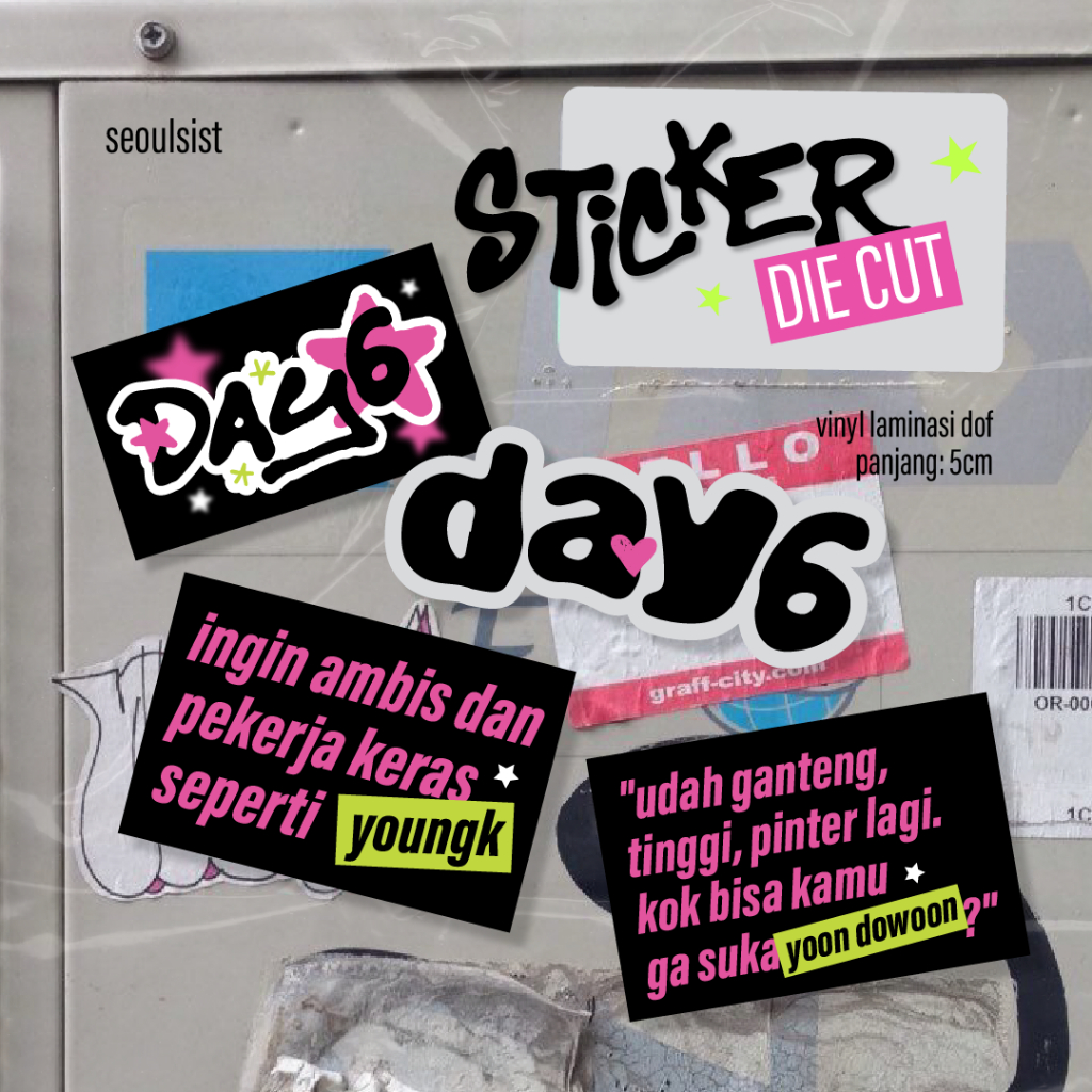 

Sticker Die Cut DAY6 | Day6 - Youngk ambis - Dowoon ganteng