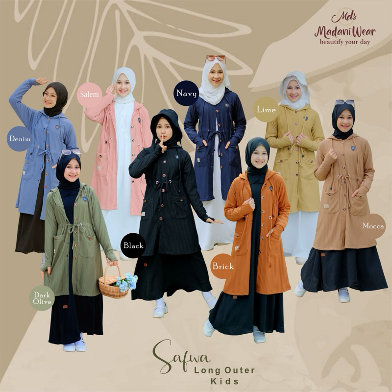 Safwa Long Outer Madani wear Outer Kids Mom
