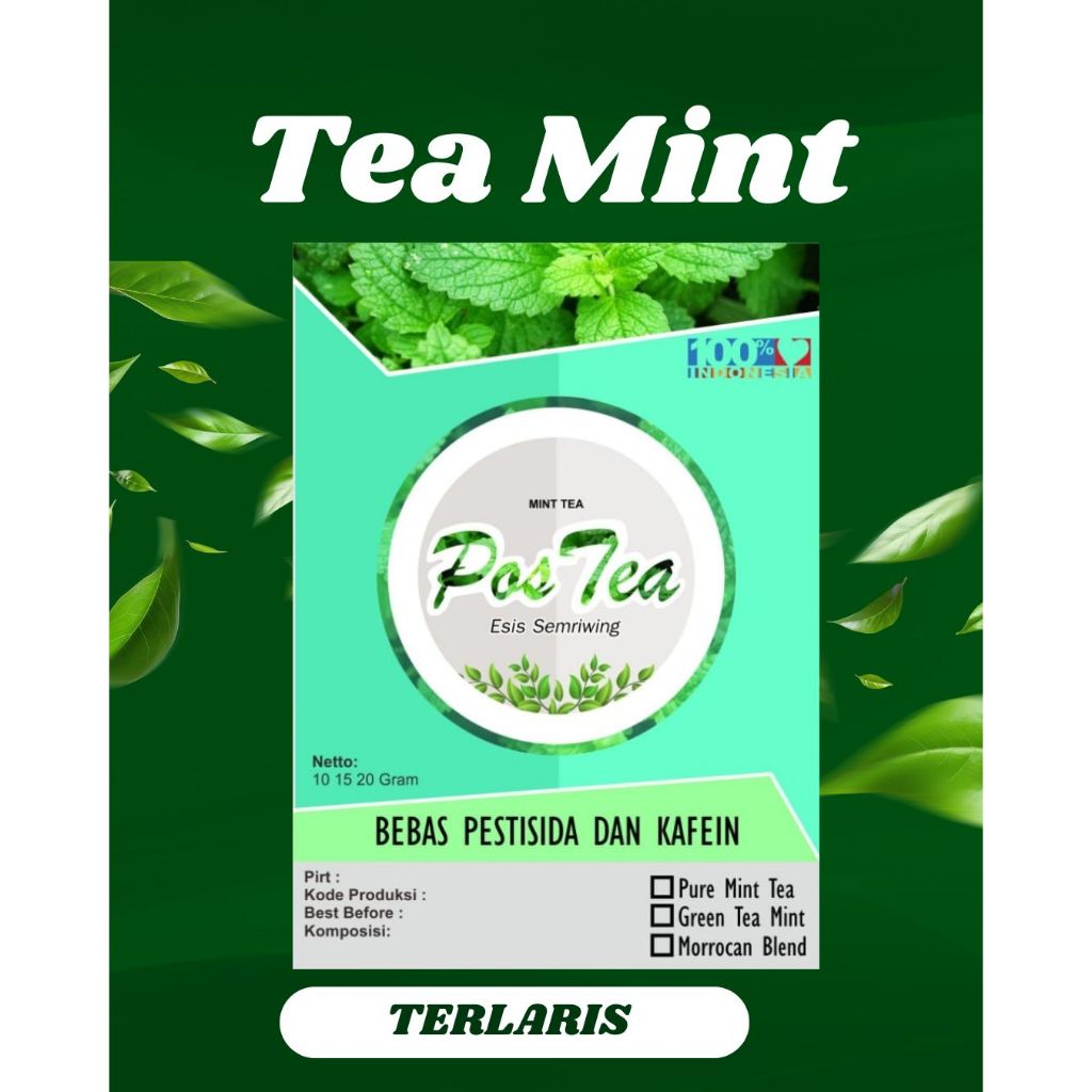 

Pure Mint Tea Daun Mint Kering Teh Mint Teh Herbal Esis Semriwing