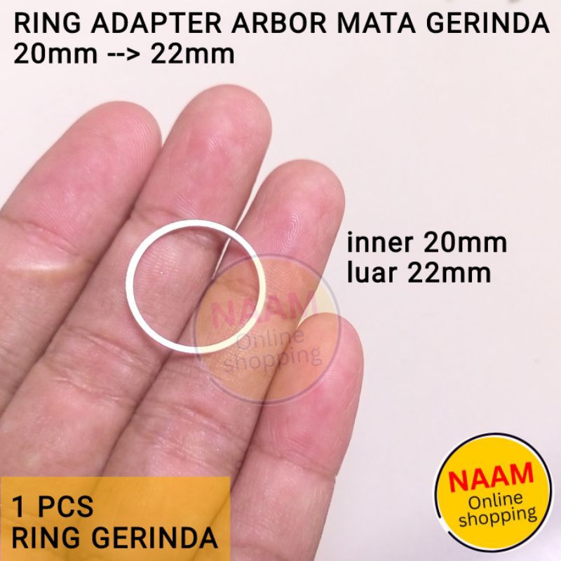 RING MATA GERINDA 20 X 22 MM - ADAPTER RING ARBOR LUBANG KONVERTER REDUCER CIRCULAR SAW DIAMOND WHEE