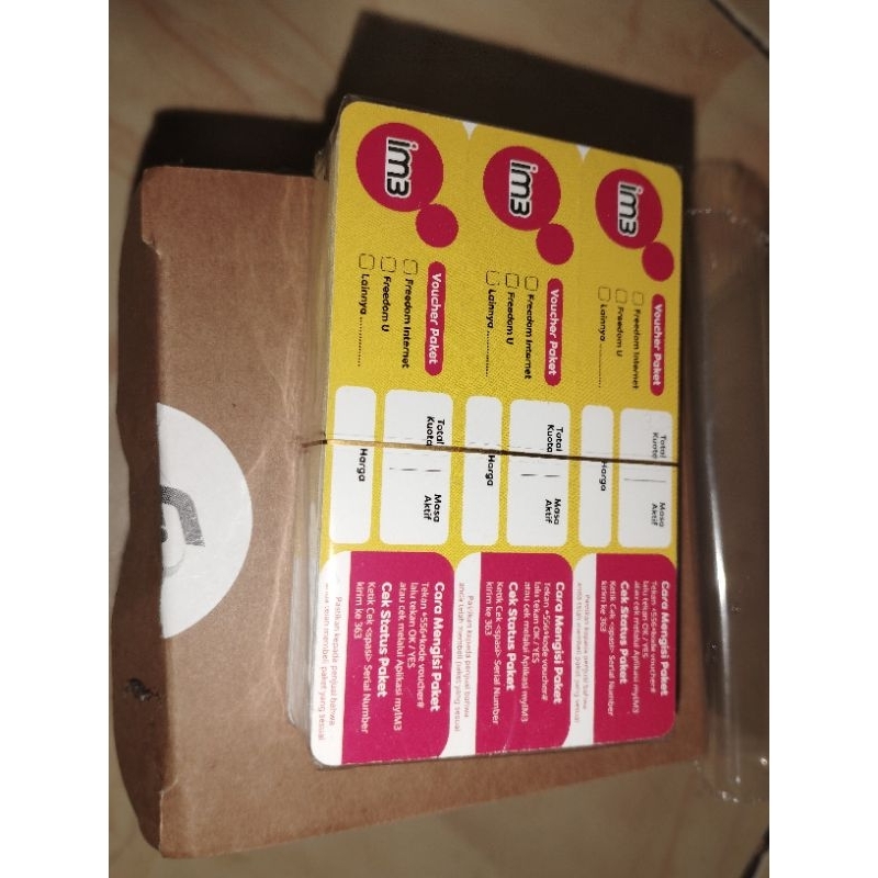 VCR KOSONG INDOSAT 3 IN 1 TERMURAH ISI 150SN