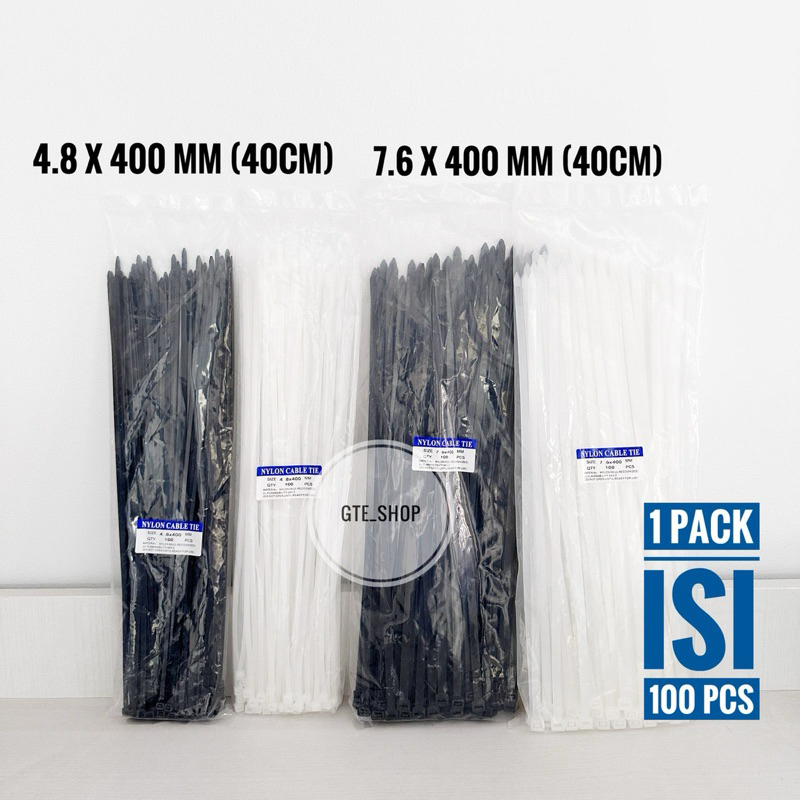 

Kabel Ties 40cm (400mm)PROMO TERMURAH Cabel Tie Putih dan Hitam