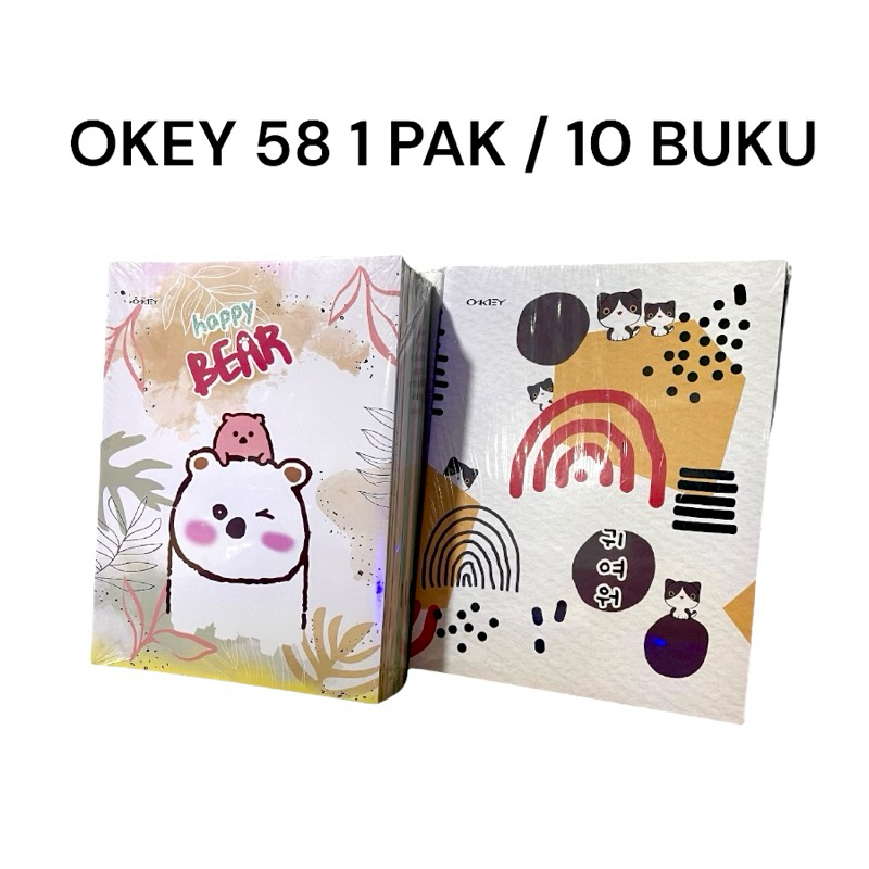 

Buku Tulis Okey 58 Lembar 1 Pak 100% ORIGINAL