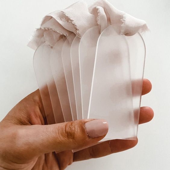 

acrylic name tag pace card