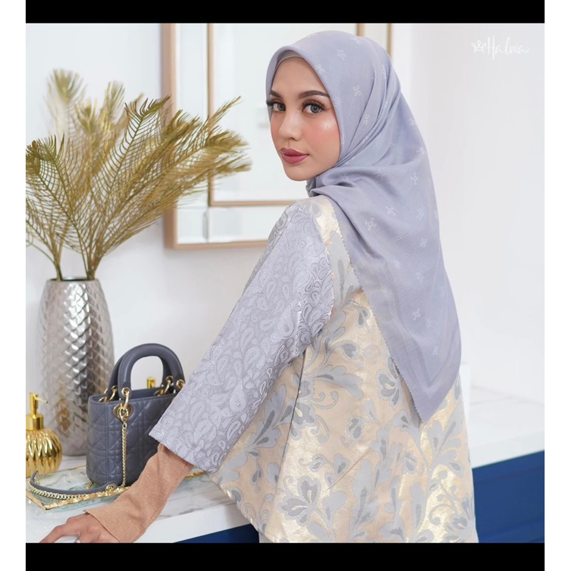 Halwa/ Monogram Scarf Sage Green Halwa