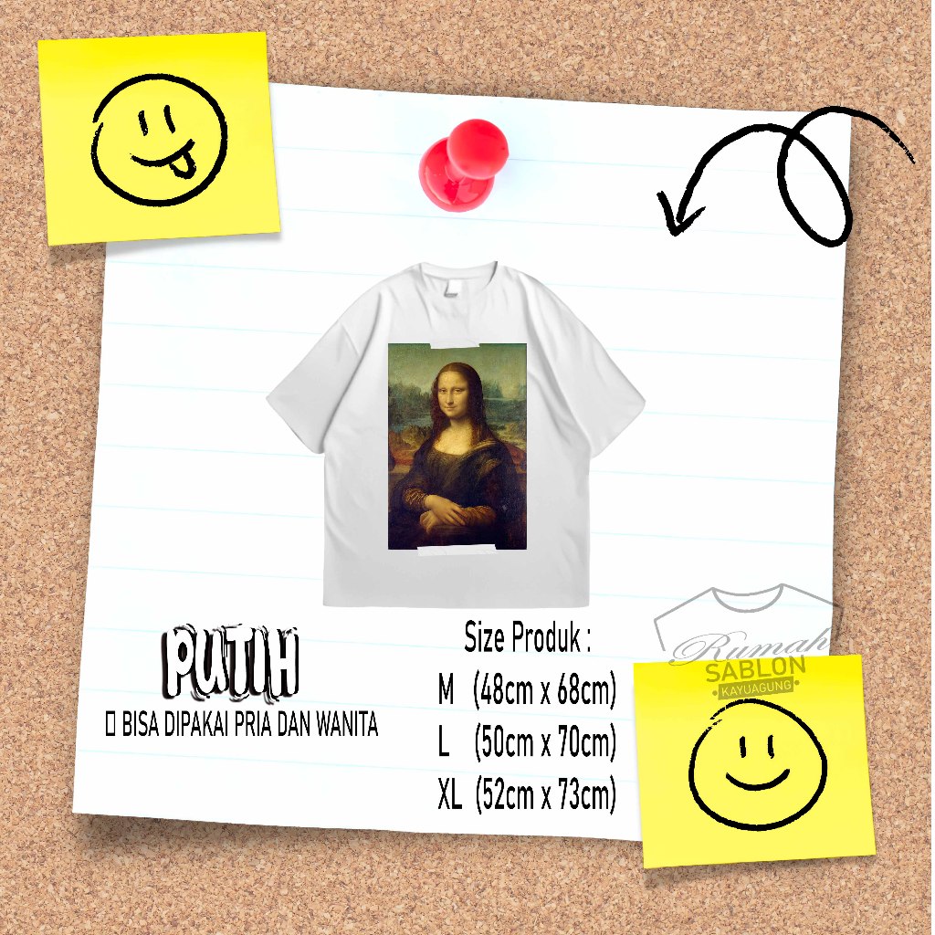 Kaos Monalisa OffWhite Edition Unisex