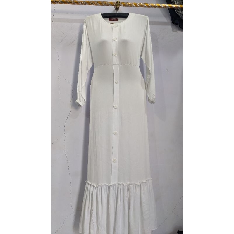 dress putih polos