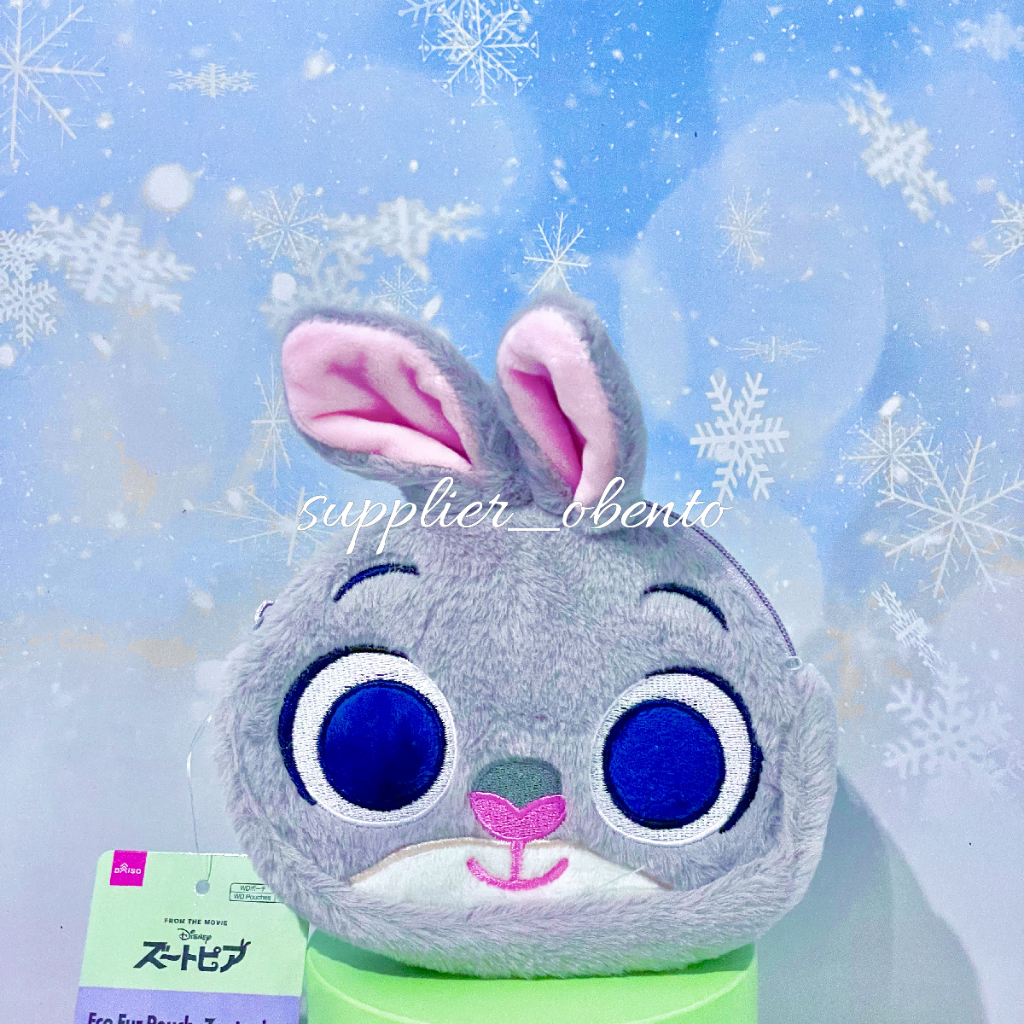 [Seria] Disney Coin Pouch Mini Drawstring Pouch Makeup Pouch Fur Pouch Eco Fur Pouch - Pouch Serbagu