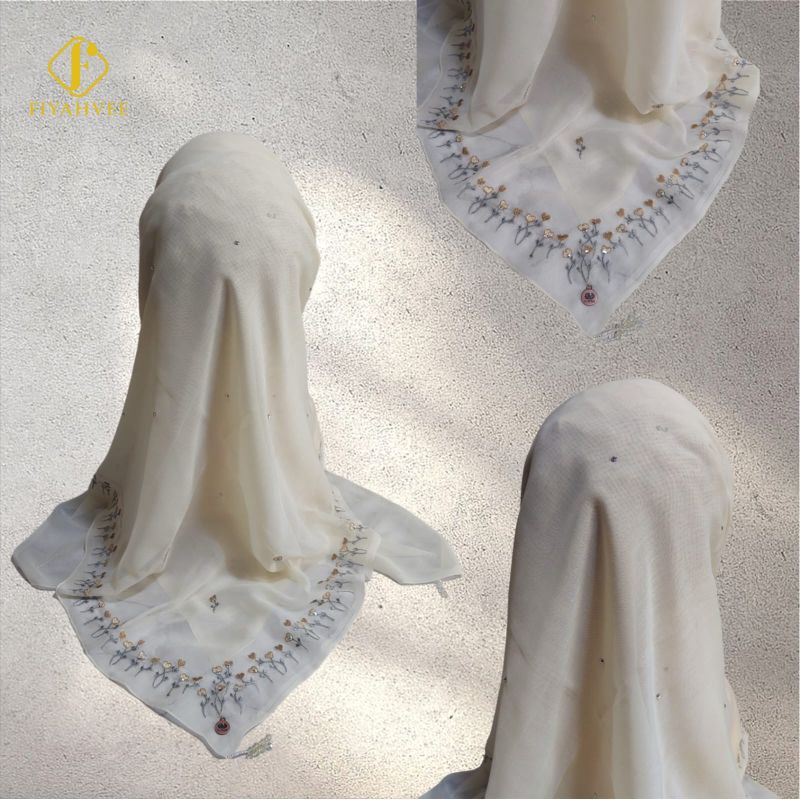 Hijab Bordir Pinggir Motif ALZENA