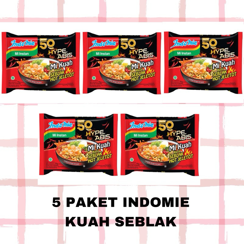 

[PAKET] 5 Indomie Kuah Seblak