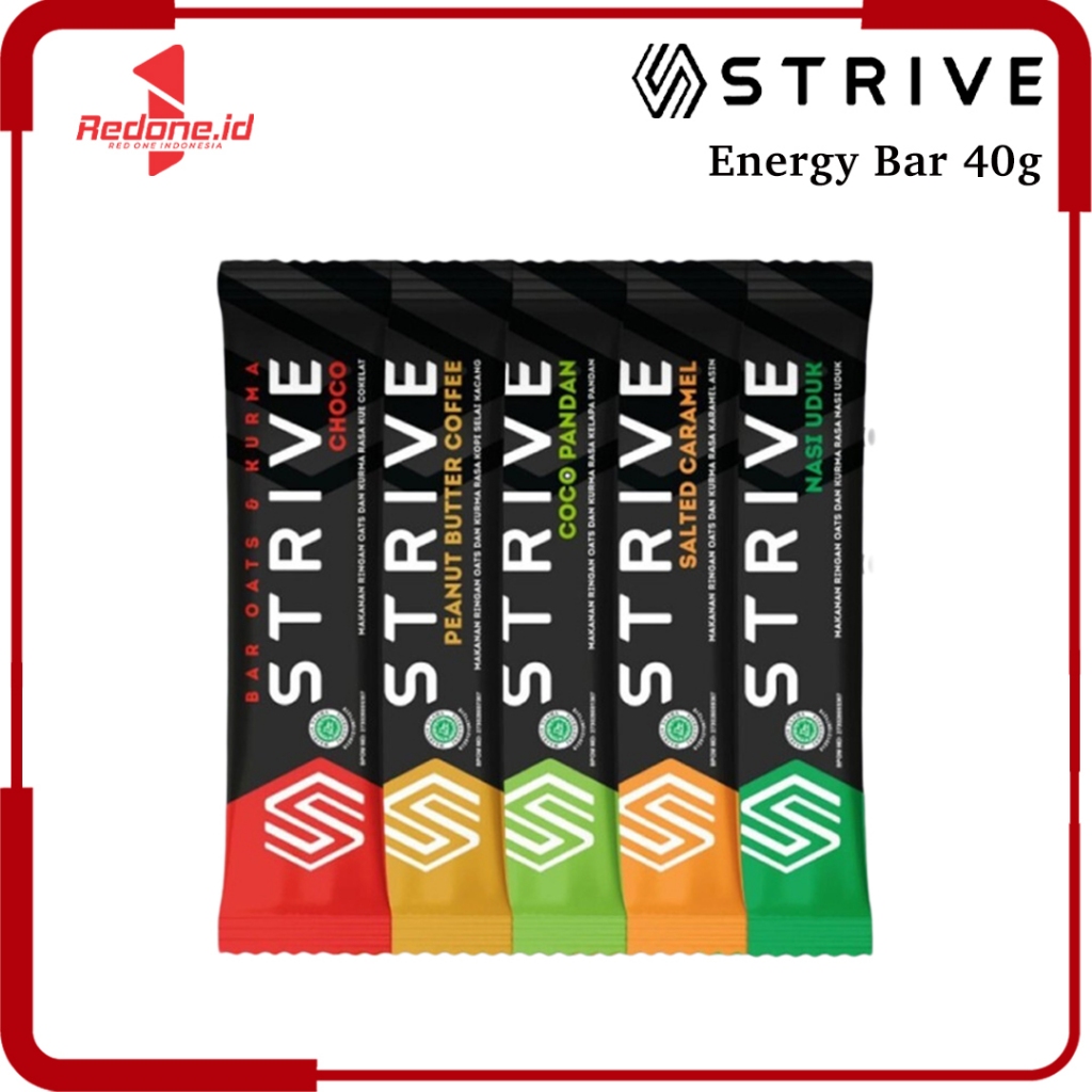 

Strive Energy Bar 40g - Suplemen Olahraga BPOM Halal