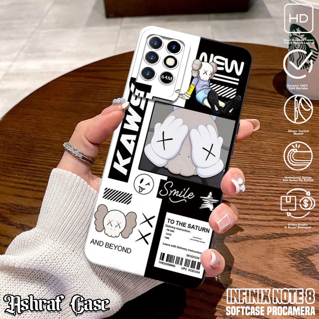 Case Infinix Note 8 - Casing Hp Infinix Note 8 Motif AES - Silikon Hp Infinix Note 8 - Softcase Hp I