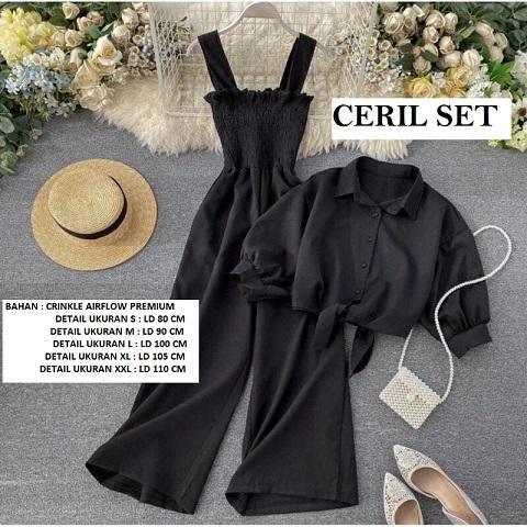 BAJU SETELAN CRINKLE TERBARU WANITA REMAJA KEKINIAN /CERIL JUMPSUIT SETELAN CRINKLE PEREMPUAN DEWASA