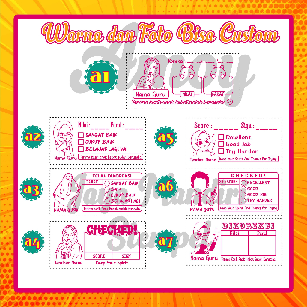 

tempel Nilai Guru / Penilaian / Koreksi / Checked / Reward Bisa custom