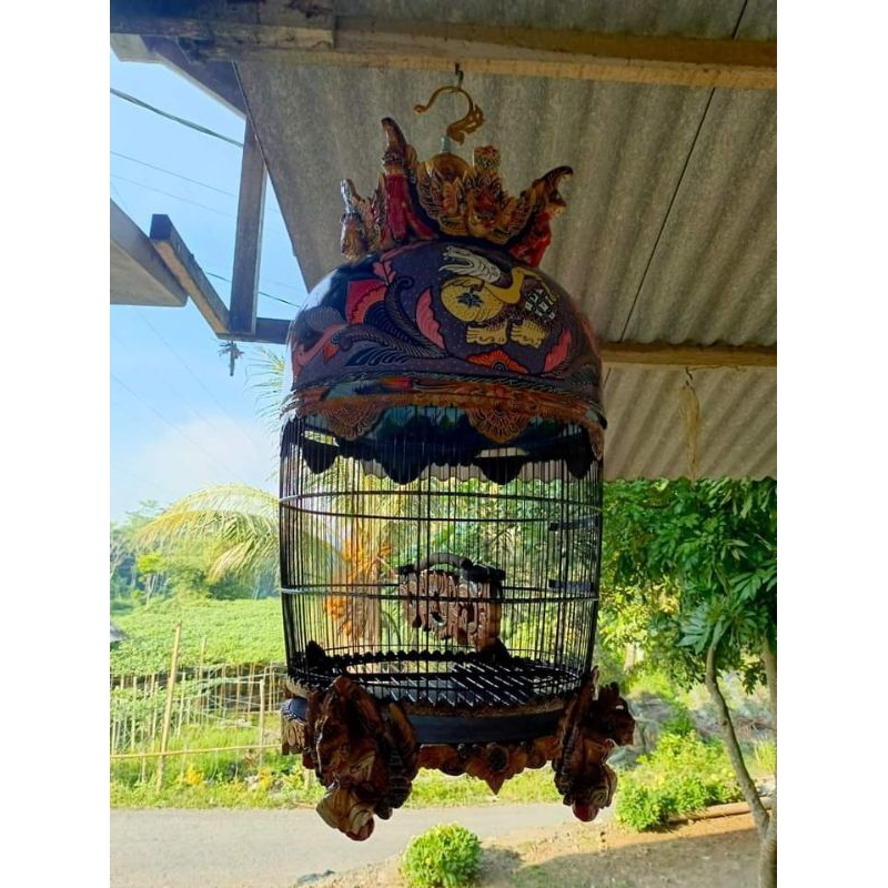 Sangkar Perkutut Lomba Topeng Corak Batik