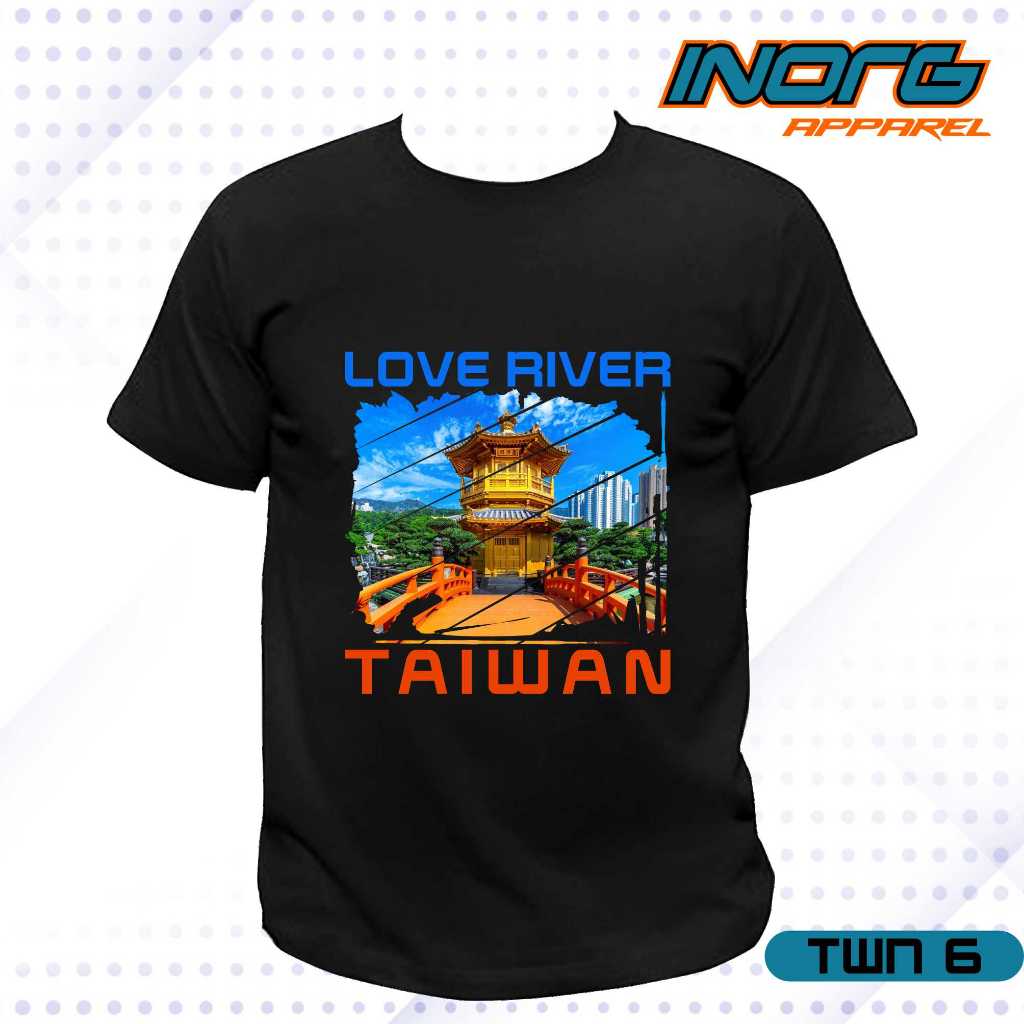 kaos oleh oleh taiwan tshirt taipei baju china chinese taipei souvenir love river tiongkok tag label